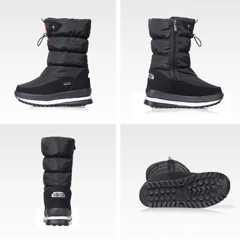 Women Snow Boots Platform Winter Boots Thick Plush Waterproof Non-slip Boots Fashion Women Winter Shoes Warm Fur Botas mujer