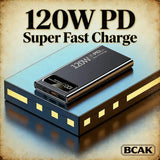 BCAK New 120W Super Fast Charging Power Bank | 20000mAh Large Capacity Portable Mobile Power Supply