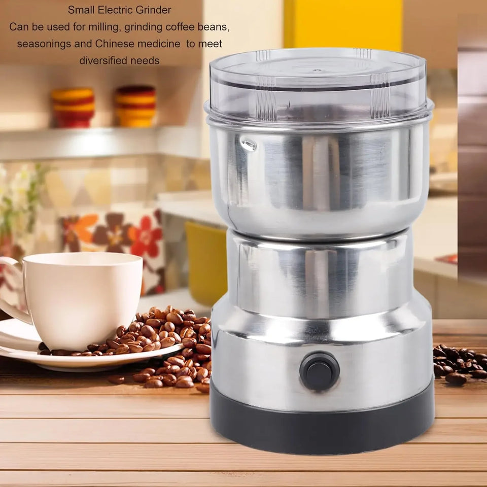 Multipurpose Electric Coffee Bean Grinder, Stainless Steel Milling Machine for Seeds, Spices, Nuts, Portable Ultrafine Grinder