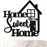 1 Pack A Home Sweet Home Cake Topper, Welcoming Home Cake Decoration,Family Warmth/New Home/Welcome /Retirement Party Decoration