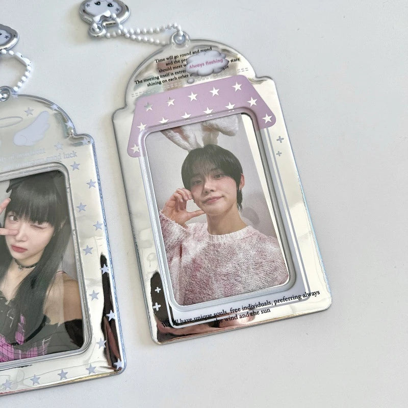 Idol Photocard Holder Photo Album pc holder kpop Protector Sleeves Keychain for Bag Poka Supplies Photo Decoration Cardholder