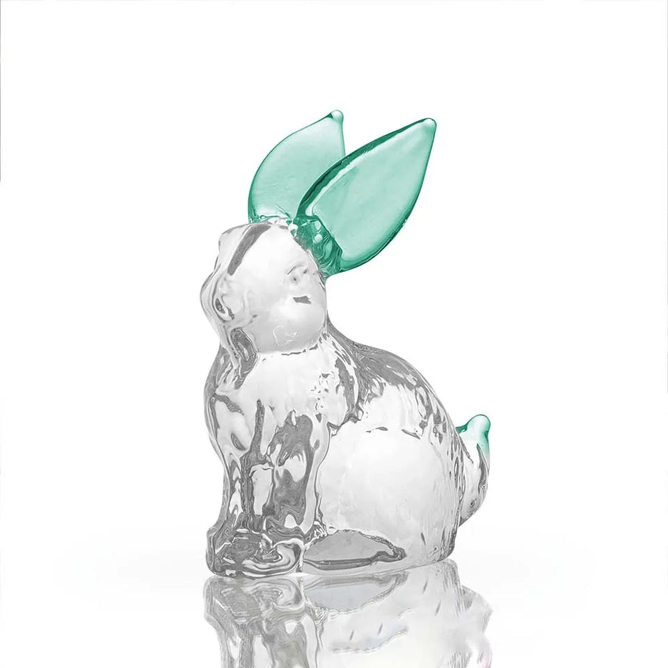 Crystal Rabbit Bunny Figurine Collectibles Spring Easter Decoration Glass Art Animal Paperweight Ornament Creative Gift
