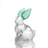 Crystal Rabbit Bunny Figurine Collectibles Spring Easter Decoration Glass Art Animal Paperweight Ornament Creative Gift