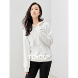 Women Plush Hoodies Sweatshirt 2024 Autumn Long Sleeve Loose Hooded Sweatshirt Versatile Leisure Multicolor Warm Pullover Tops