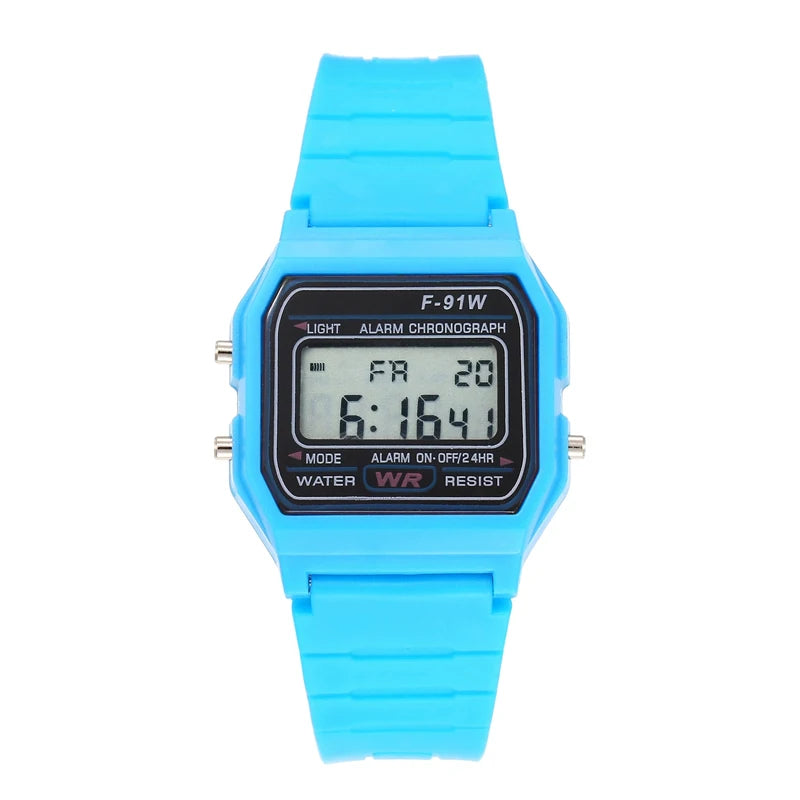 F-91W LED Electronic Watches for Women Men Waterproof Children's Led Sports Watch