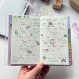Calendar Notebook Diary  Planner With Rainbow Index Cortical Schedule Handbook High Value Monthly Weekly Plan Work Notes