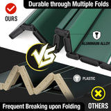 VILLEY Folding Camping Square Table with Carry Bag, Lightweight Aluminum Adjustable Square Table for Outdoor, Camping, Picnic