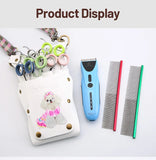 Fenice scissors storage bag,hold 8 scissors, 8 paintings, 6 colors cowhide,waist bag, pet beautician, barber's special waist bag