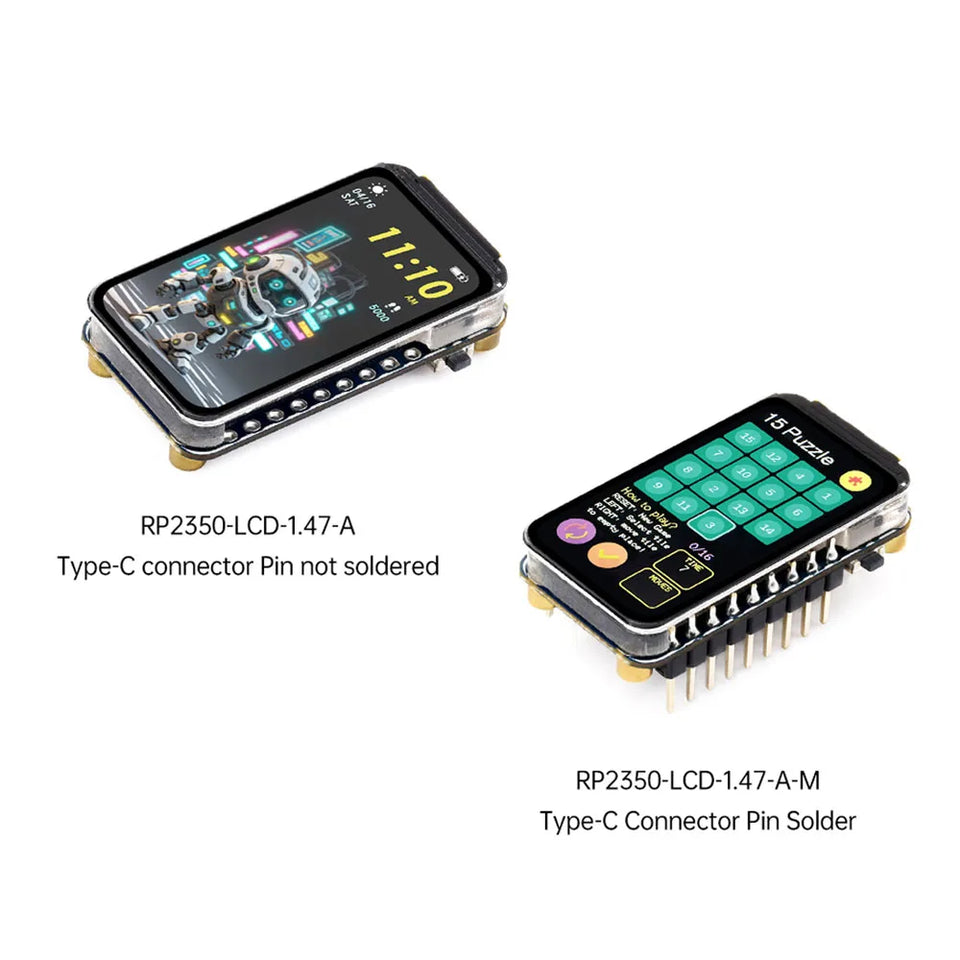 RP2350A 1.47 inch Screen Processor Type-C RP2350 LCD 1.47 inch LCD Display Development board 172×320 for Aspberry Pi RP2350