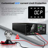 15V 30V 60V DC Power Supply Variable High Power Bench Power Supply for Fast Recharge, Equivalent to adding a BMS to your battery