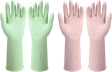 Dishwashing Rubber Gloves Reusable Kitchen Gloves 2Pairs Cleaning Gloves for Washing Dishes Long-lasting&Non-Slip