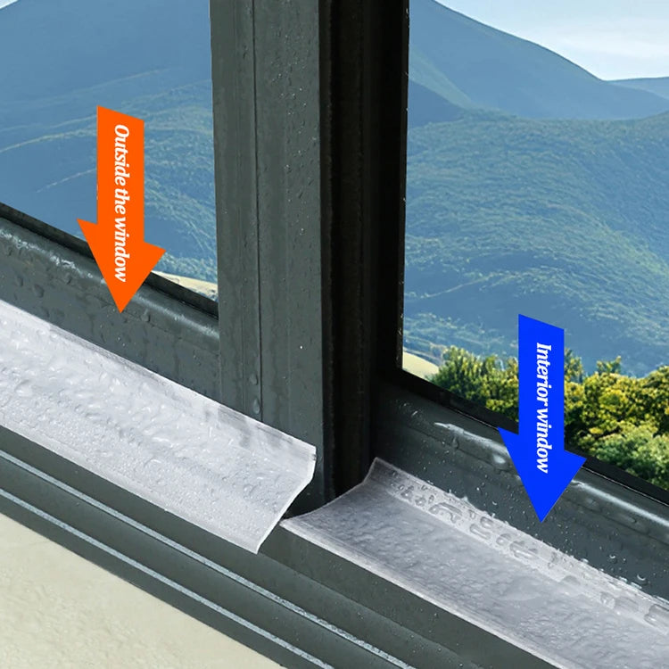 Transparent Waterproof Sealing Strip Window Water Blocking Bar Self Adhesive Door Under Draft Stopper Balcony Water Deflector