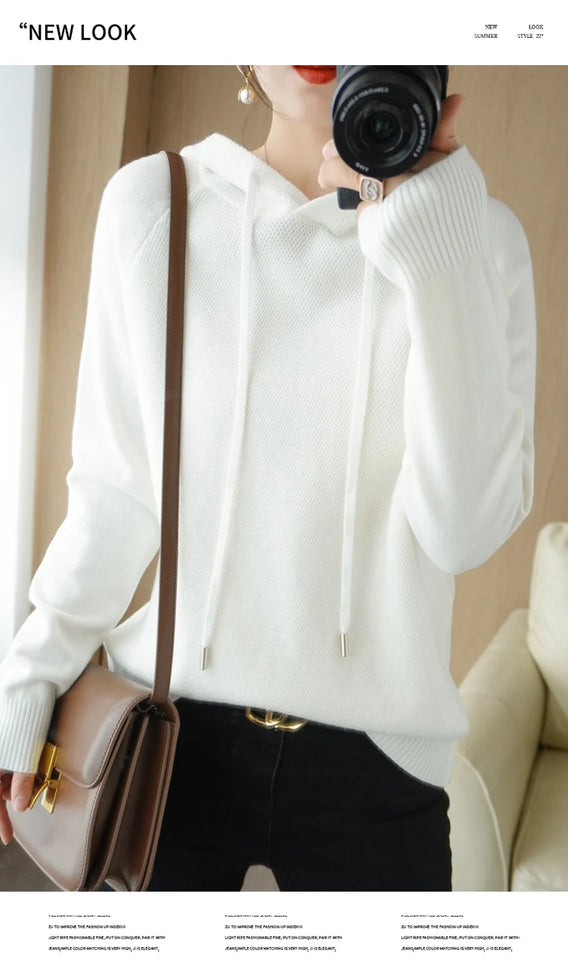 Hoodies And Sweatshirts Long Sleeve Sweaters For Women Wool Clothing New Arrivals Knitted Jumpers Female Outerwears Fashion Tops