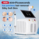 Multifunctional 2 in 1 Diode and Nd Yag Laser 755 808 1064nm Hair Removal Machine Portable Picoseconds Laser Tattoo Remover
