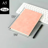 Personalized Custom NoteBook 3D Silvery Engraving Name Minimalist Notebook Faux Leather A5 Soft Cover with Bookmarks