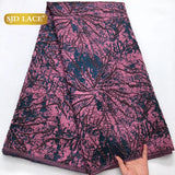 SJD LACE African French Tulle Brocade Lace Fabrics Damask Lace 2026 Latest Nigerian Gilding Jacquard for Women Party Dress 4318