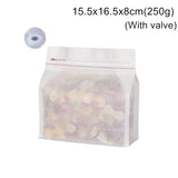 StoBag 50pcs White Cotton Paper Coffee Beans Packaging Bag with/No Valve Sealed for Powder Nuts Storage Stand Up Reusable Pouch