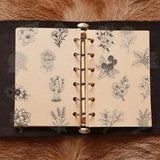50pcs Black And White Vintage Retro Flower Plant Stickers Decals Laptop Scrapbooking Journal Planner Card Making PET Stickers﻿