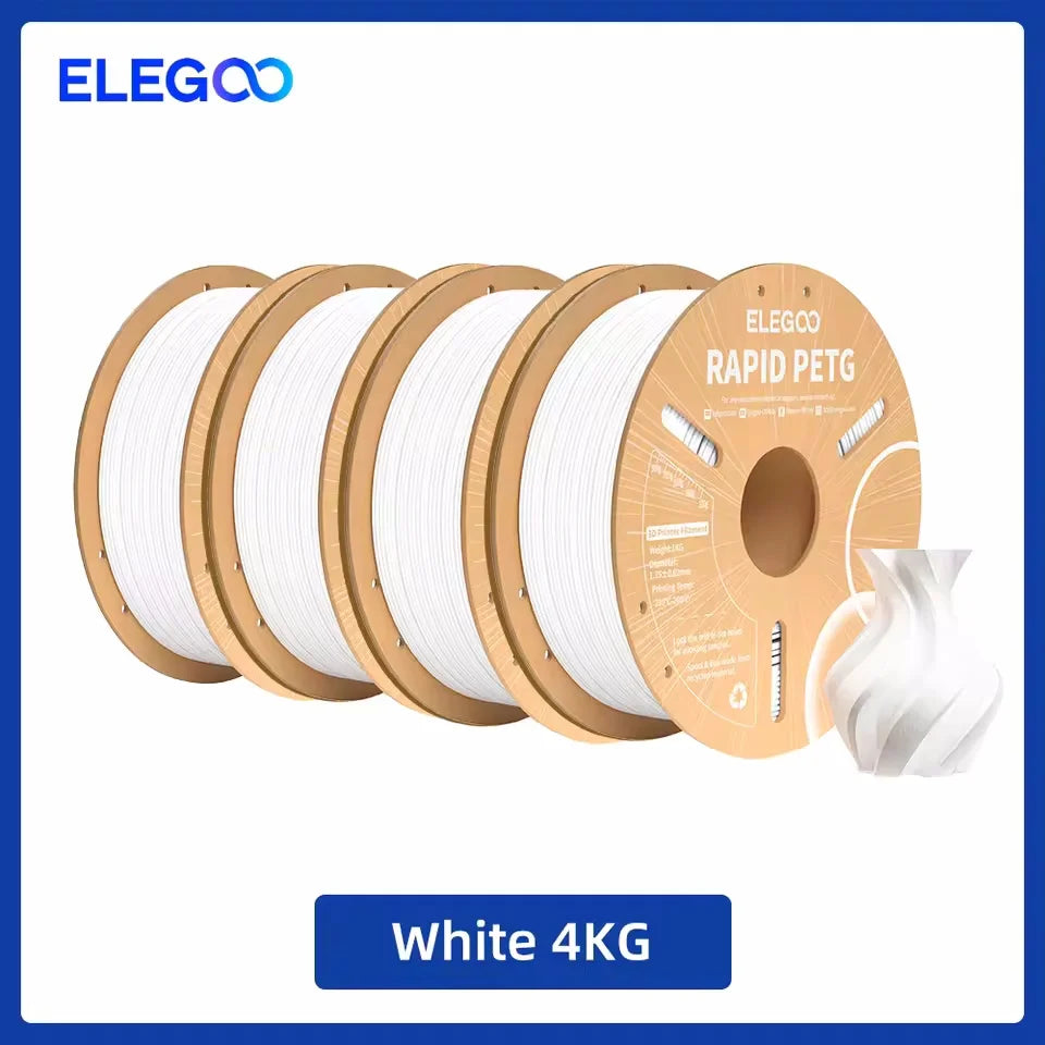 ELEGOO Rapid PETG Filament 1.75mm 1KG,High Speed 30-600mm/s 3D Printer Filament 1kg Fits for Most FDM 3D Printers
