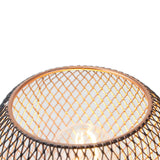2Pcs Metal Cage Table Lamp Round Shaped LED Lantern Battery Powered Cordless Lamp for Weddings Party  Home Decor Candle Holder