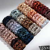 1/30/60/100pcs bulk satin scrunchies 100colors  women small 6.5cm headwear hair ties accessories casual cute black coffee