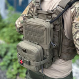 Mini Hydration Bag Tactical 2 In 1 Mini Hydration Pack Rip Away IFAK Medical Pouch 2L Water Bladder MOLLE Pouch Hunting Bag