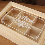 6 Grids Wooden Tea Box Portable Jewelry Box Divided Tea Storage Organizer Wood Storage Rack Coffee Tea Bag Storage Holder
