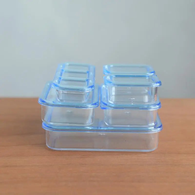 1/6 Dollhouse Mini Kitchen Storage Box Models Set Vegetable Preparation Fresh Keeping Lunch Box Tableware Decor
