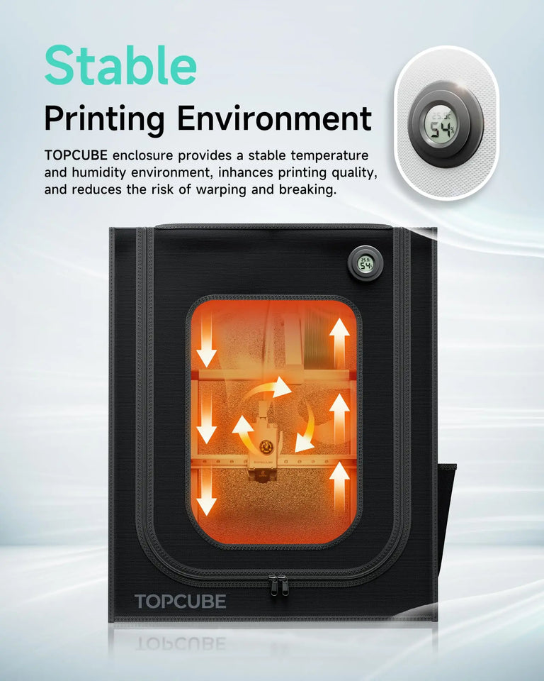 YOOPAI 3D Printer Enclosure For Bambu Lab A1/A1 mini Large Size Enclosure with LED Light Fireproof Waterproof Dustproof  Black