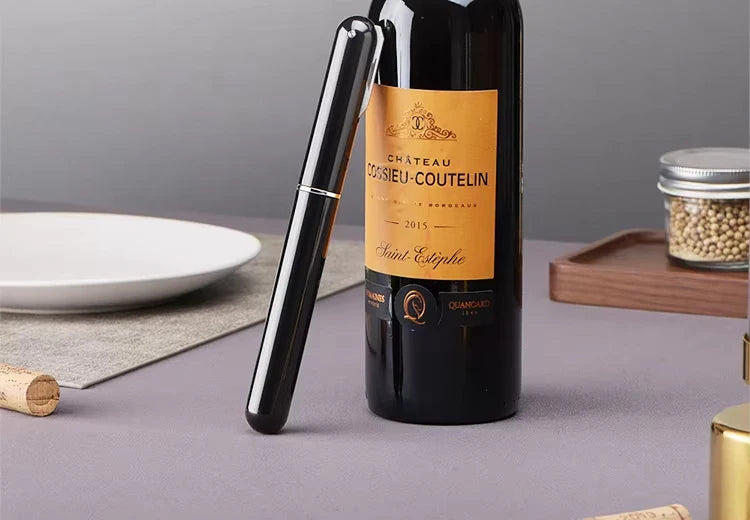 Portable Handheld 2-in-1 Air Pressure Wine Opener with Air Pump And Cork Remover Foil Cutter Compact Desktop Cicerone for Party