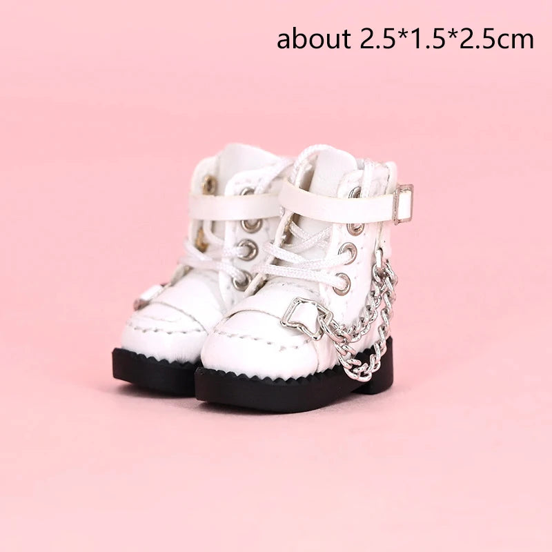 1 Pair Doll Boots Ob11 Shoe Baby New OB11 Shoes Doll Shoes 1/12 Shoes BJD Doll Boots