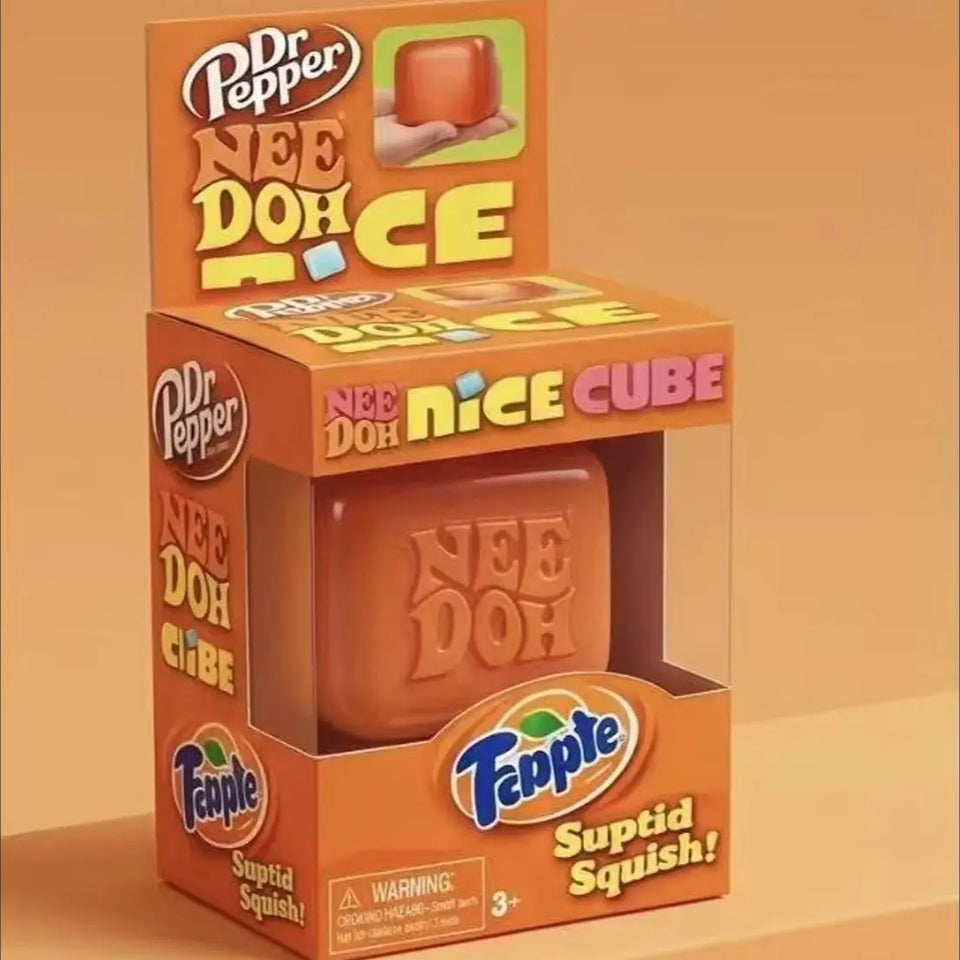 New Schylling Limited Edition Fanta Nice Cube Squish Stress Relief Toy Cute Soft Fidget Toy Stress Relief Squishy