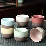 Japanese Ceramic Tea Cup Retro Matte Coarse Pottery Espresso Cups Handmade Coffee Ceramic Mug Drinkware Gift