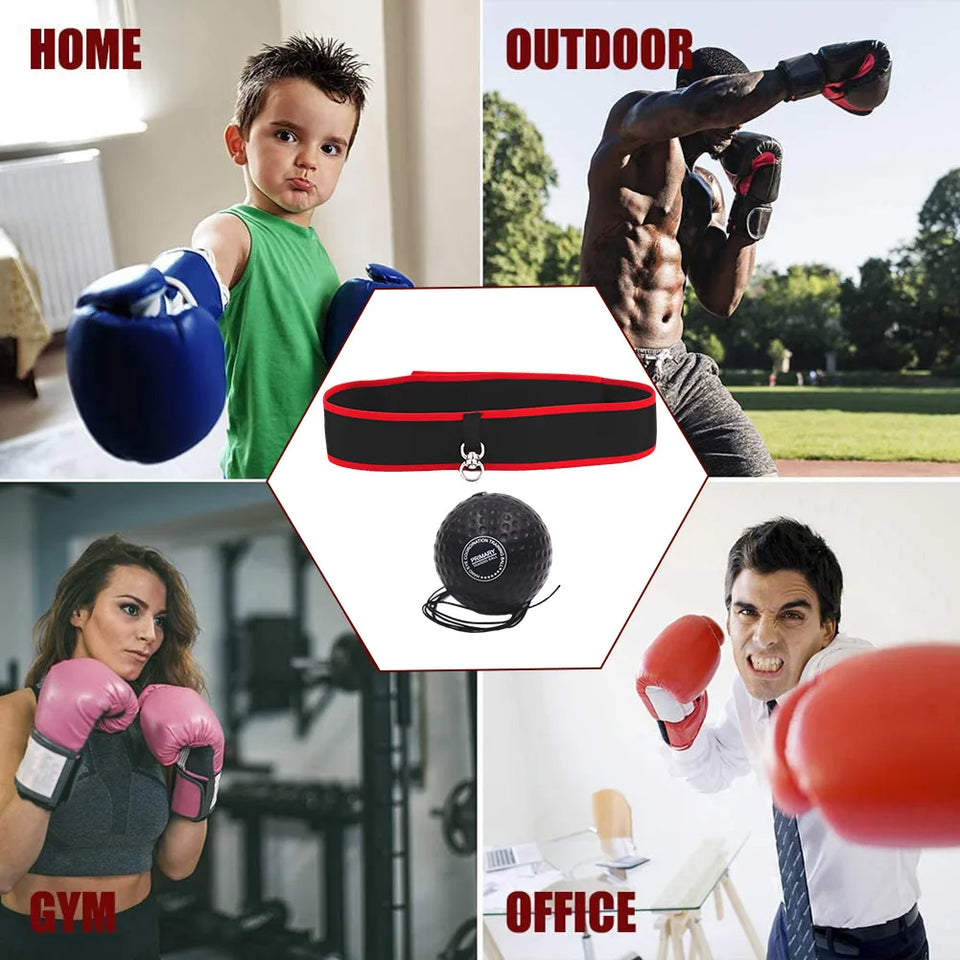 Boxing Training Ball Boxing Ball MMA Gear Improve Speed with Adjustable Headband Kids Boxing Equipment Great for Reflex Accuracy