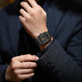NIBOSI Mens Watches Top Brand Luxury Square Quartz Watch Men Slim Mesh Waterproof Sport Wristwatch Date Luminous Reloj Hombre