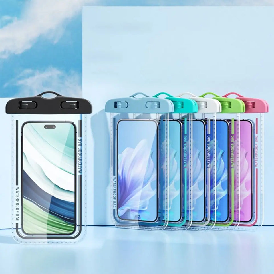 New IPX8 Waterproof Phone Pouch Transparent Touchable Floating Phone Waterproof Bag for Beach Underwater Photography Phone Cover