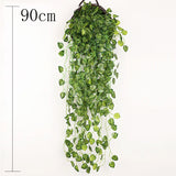 1/2/6Piece Artificial Vine Home Decor Artificial Ivy Leaf Garland Plants Vine Fake Foliage Flowers Creeper Green Ivy Wreath