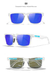 KDEAM New Arrivals Fashion Square Polarized Sunglasses For Men And Women Fishing Sun Glasses Colorful Lens With Hard Case