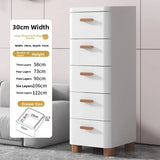 Narrow Space Storage Cabinet Drawer Style Kitchen Bathroom Multi-layer Organizer Shelf Wall Mounted Rectangular Plastic Storage