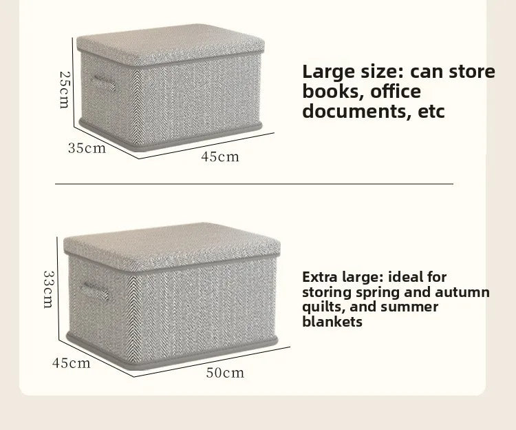 Clothes Storage Box Household Large-capacity Wardrobe Snacks Toys Layered Finishing Artifact Folding Storage Box Basket with Lid