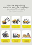6pcs/set Alloy Engineering Truck Toy Car Classic Construction Model Vehicle Loader Tractor Excavator Toys for Boys Gifts