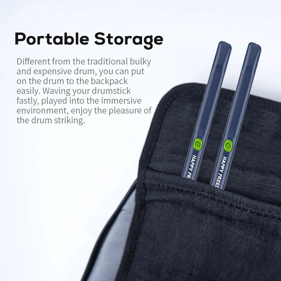 Electric Virtual Air Drum Set With Drumstick Pedal Somatosensory Virtual Reality Smart Wireless Electric Drum Musical Instrument