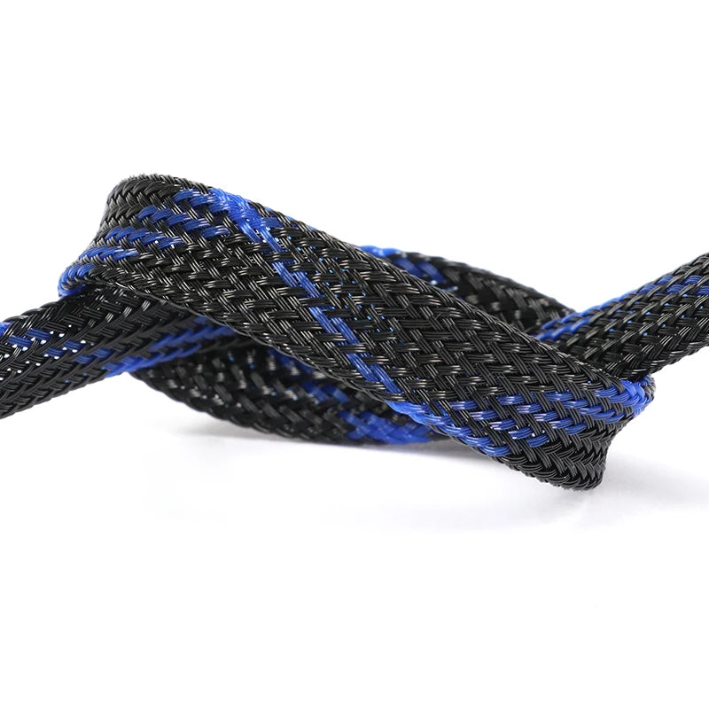1~50M PET Expandable Cable Sleeve 4mm Tight Braided High Density Hardness Insulate Line Protect Sleeving Wire Wrap Gland Sheath