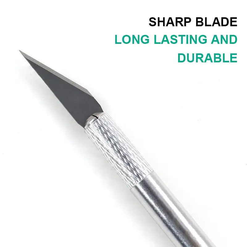 Metal Engraving Craft Knife Non-Slip Handle Gold Silver Hobby Carving Scalpel Utility Knife Art Stationery DIY Craft Supplies