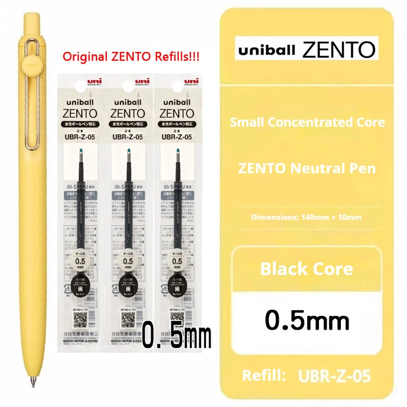 Uni-ball ZENTO Click Gel Pen,0.38/0.5/0.7mm Various Colors Water-based pen With Ergonomic Grip Smooth Writing for School&Office