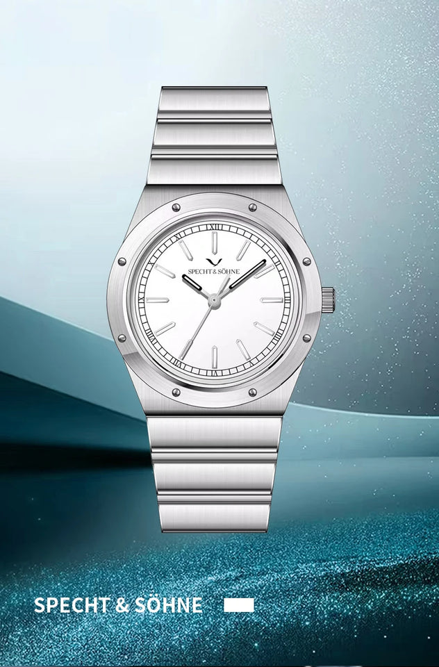 New Arrivals 2025 Specht & Söhne Luxury Watch 38MM Men's Quartz Super Slim Stainless Steel Sapphire Crystal 50M Water Resistant