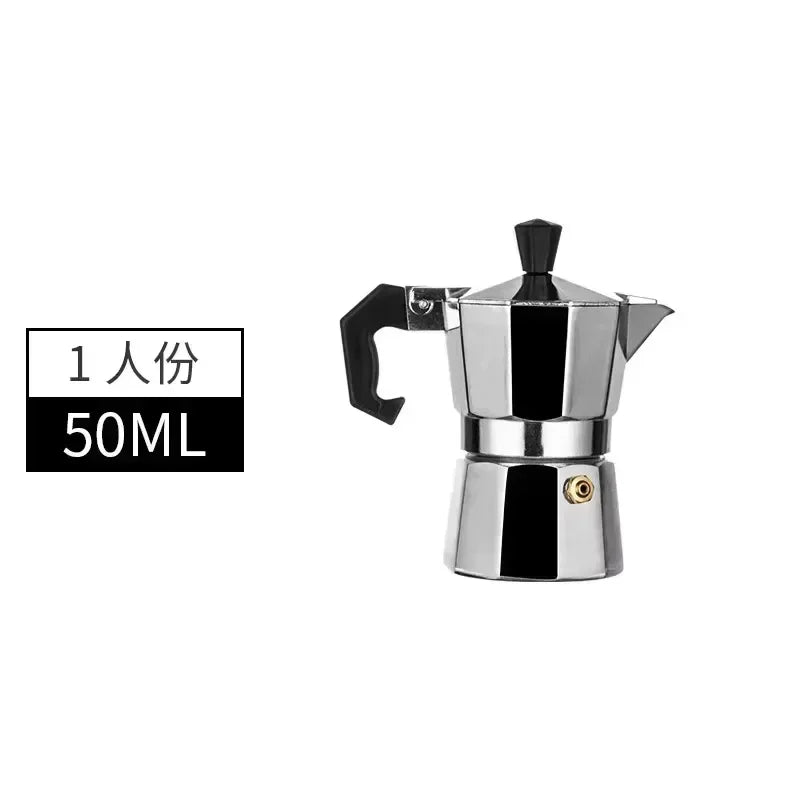 Coffee Maker Moka Pot 50ml-600ml Stainless Steel Cafe Percolator Maker, Italian Coffee Machine Fit Induction Cookers Coffeeware