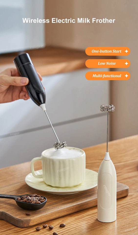 Milk Frother Mini Wireless Milk Foam Machine Handheld Coffee Foamer Stirrer Coffee Cappuccino Cream Maker Whisk Kitchen Gadgets