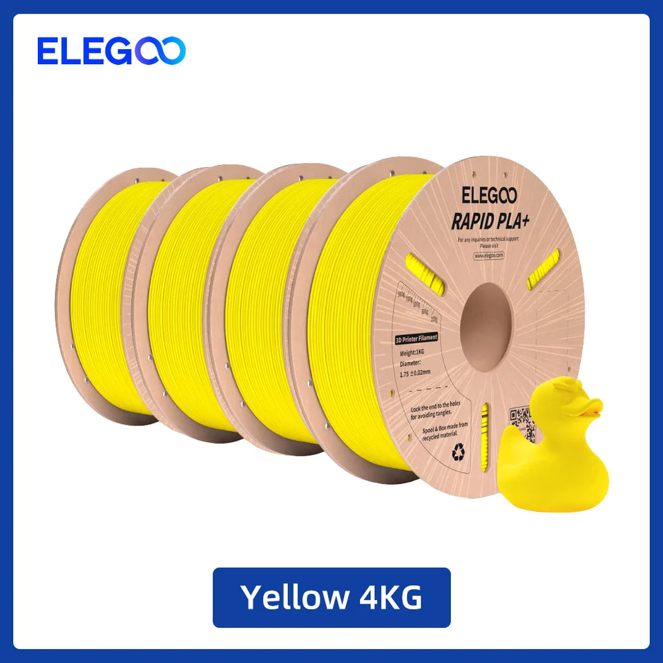 ELEGOO RAPID PLA+ Filament 1.75mm, 3D Printer Filament, Support 30-600mm/s Printing Speed, Compatible with Most FDM 3D Printers