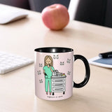 Pink Doctor Nurse Coffee Mugs DIY Customized Enfermera En Apuros Ceramic Milk Tea Mug Cup